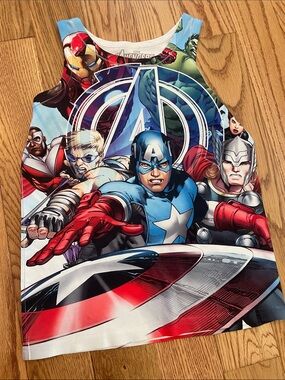 Marvel Avengers Graphic Tank Top in Red, Blue, White